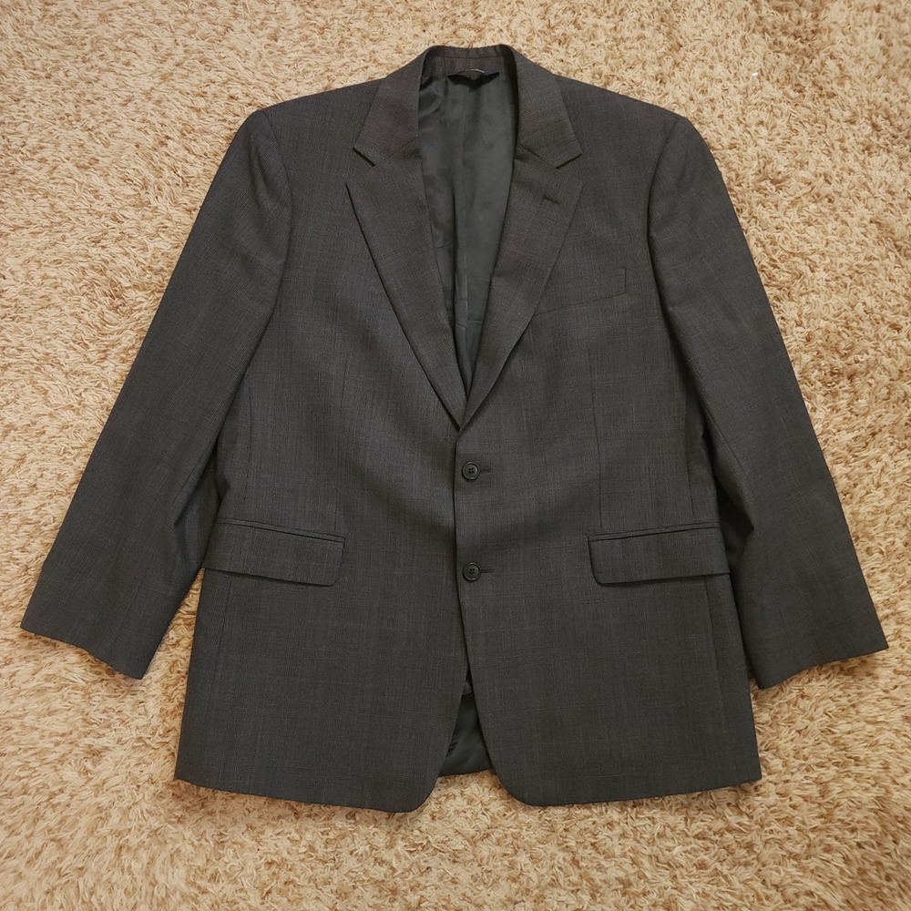 Brooks Brothers 346 Blazer Mens 44R Grey Glen Plaid‎ Two Button Sport Coat